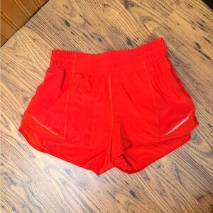 Lululemon Athletica Hotty Hot Red Athletic Shorts